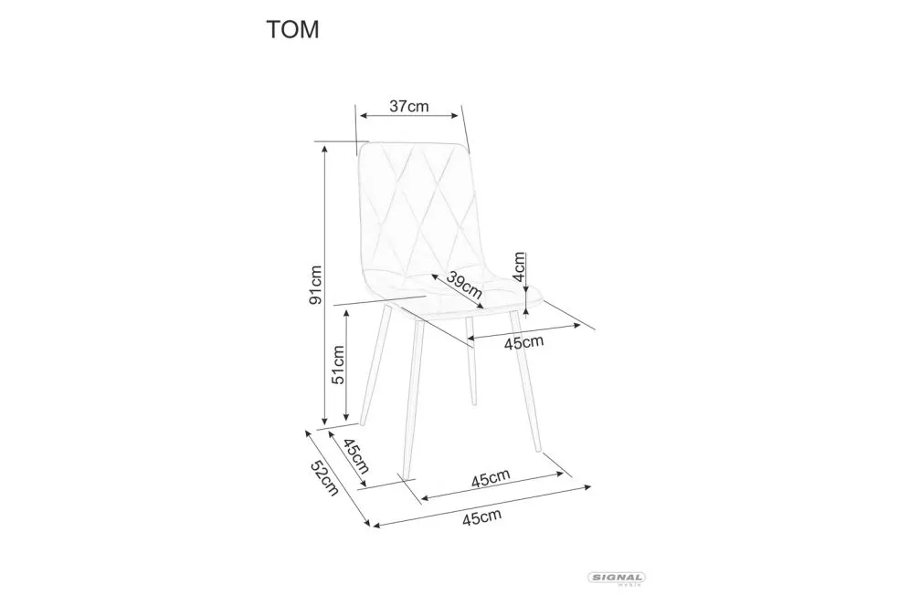 Krzesło tapicerowane TOM VELVET szare do jadalni I sklep meblowy MIRAT. styl GLAMOUR, LOFT