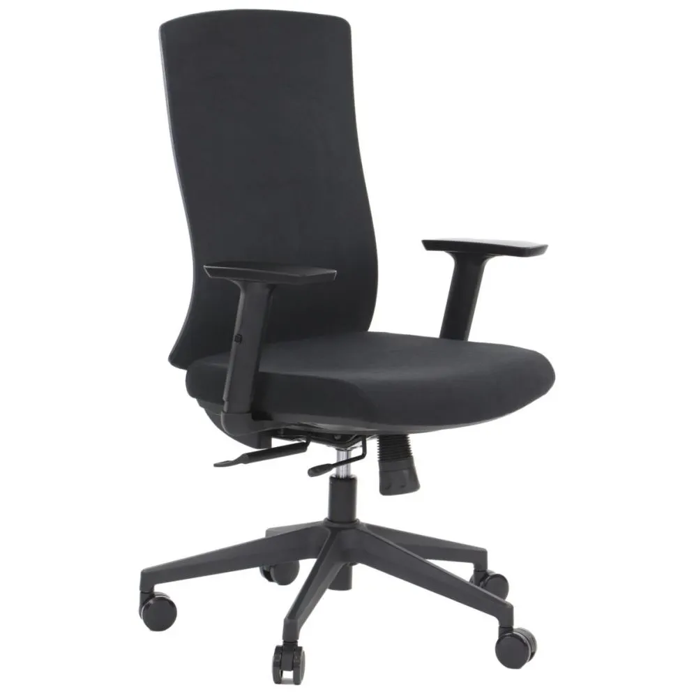 Fotel biurowy TONO czarny z regulowanymi podłokietnikami I sklep meblowy MIRAT.