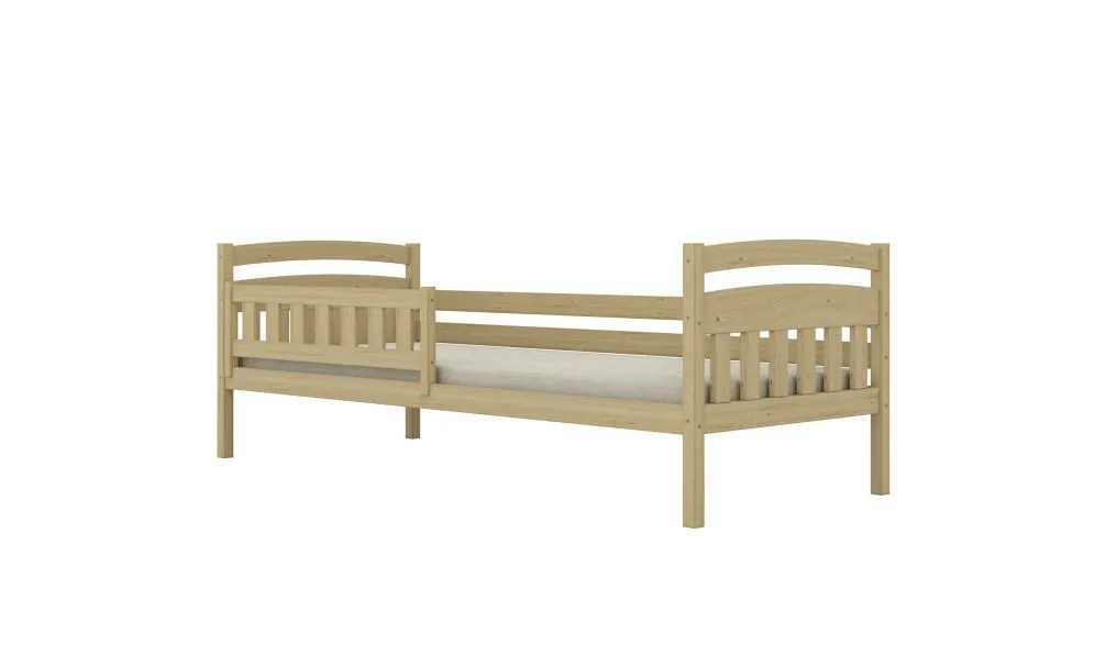 Łóżko dla dziecka z surowego drewna Lilka 160x80 do malowania | MIRAT