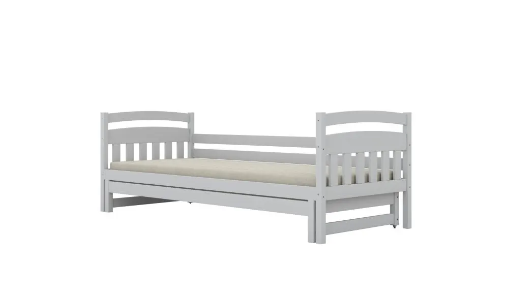 Łóżko dla dziecka z drewna sosnowego Lilka 160x80 białe | MIRAT