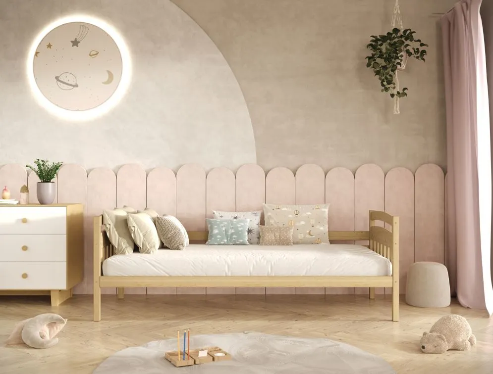 Łóżko dla dziecka z surowego drewna Lilka 160x80 do malowania | MIRAT