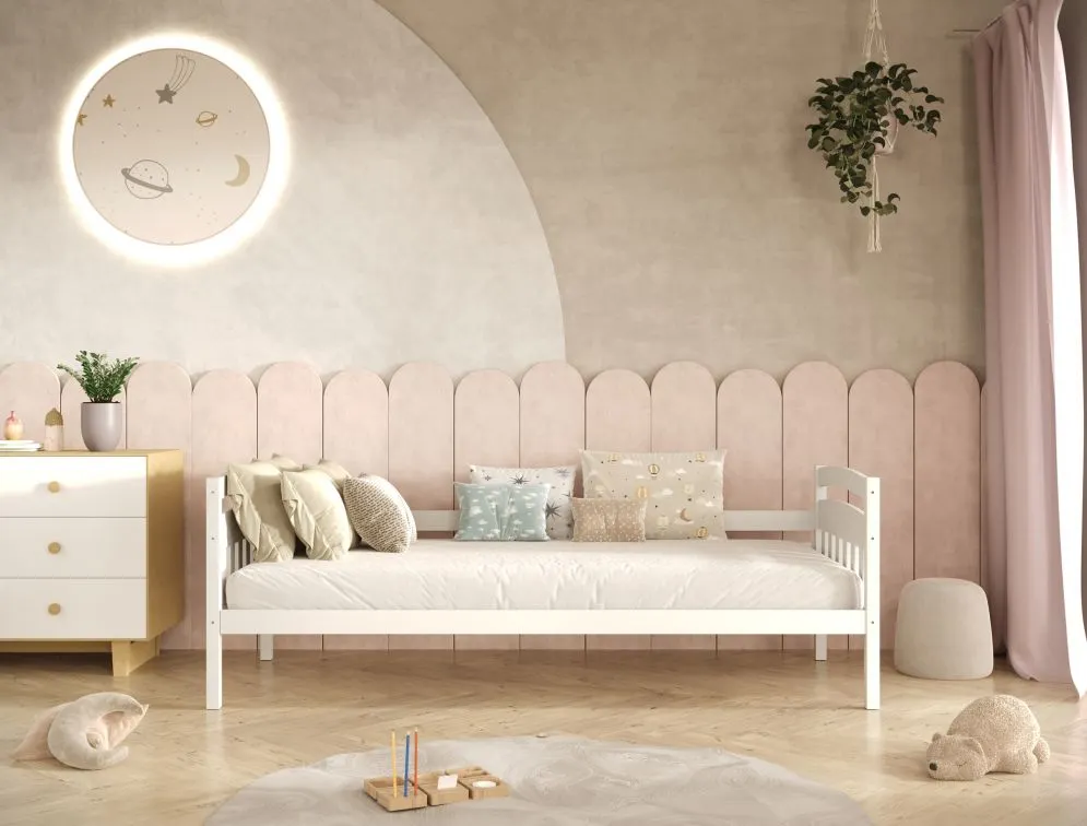 Łóżko dla dziecka z drewna sosnowego Lilka 160x80 białe | MIRAT