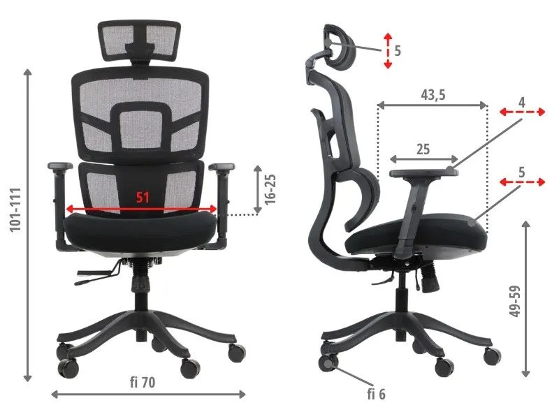 Fotel biurowy TREX czarny z mechanizmem synchronicznym I sklep meblowy MIRAT.