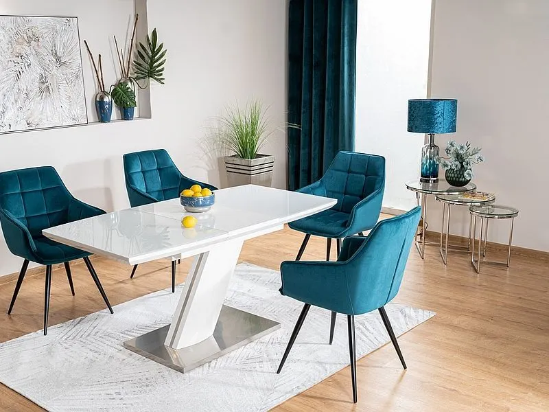 Ława TRINITY srebrna zestaw ław do salonu | MIRAT. styl GLAMOUR