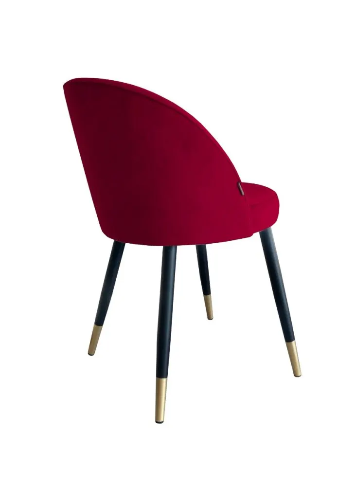 Krzesło TANEW VELVET GOLD bordowe nowoczesne | MIRAT. styl GLAMOUR