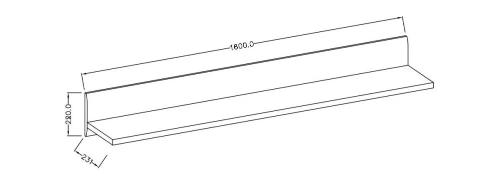 Półka TULSA 160 dąb I sklep meblowy MIRAT.  kolekcja TULSA