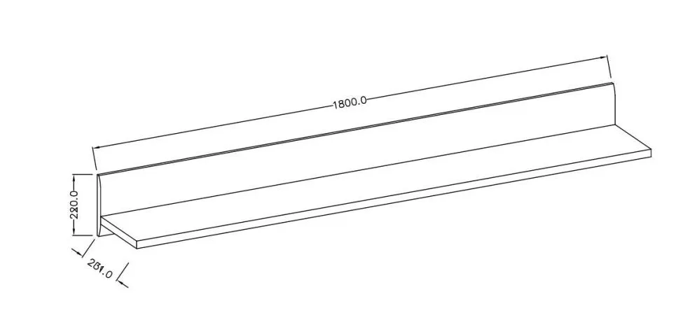 Półka TULSA 180 dąb I sklep meblowy MIRAT.  kolekcja TULSA