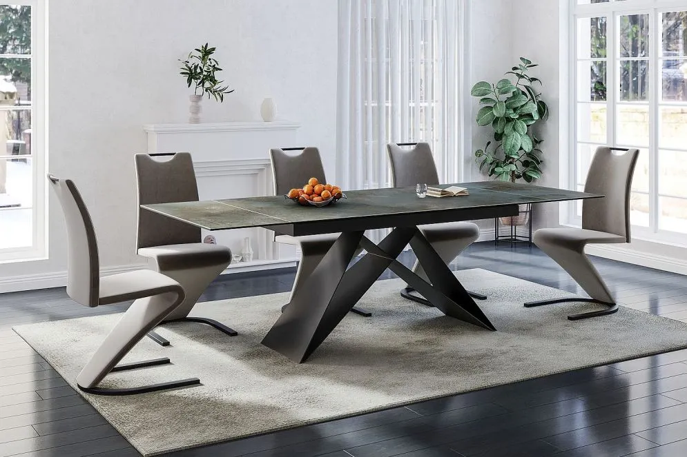 Stół WESTIN CERAMIC 160(240)x90 turkusowy I sklep meblowy MIRAT. styl LOFT