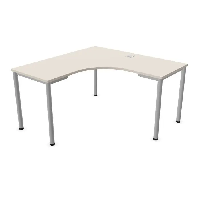 Biurko narożne EASY SPACE I-LEG LS 140x140cm kaszmirowe I sklep meblowy MIRAT.