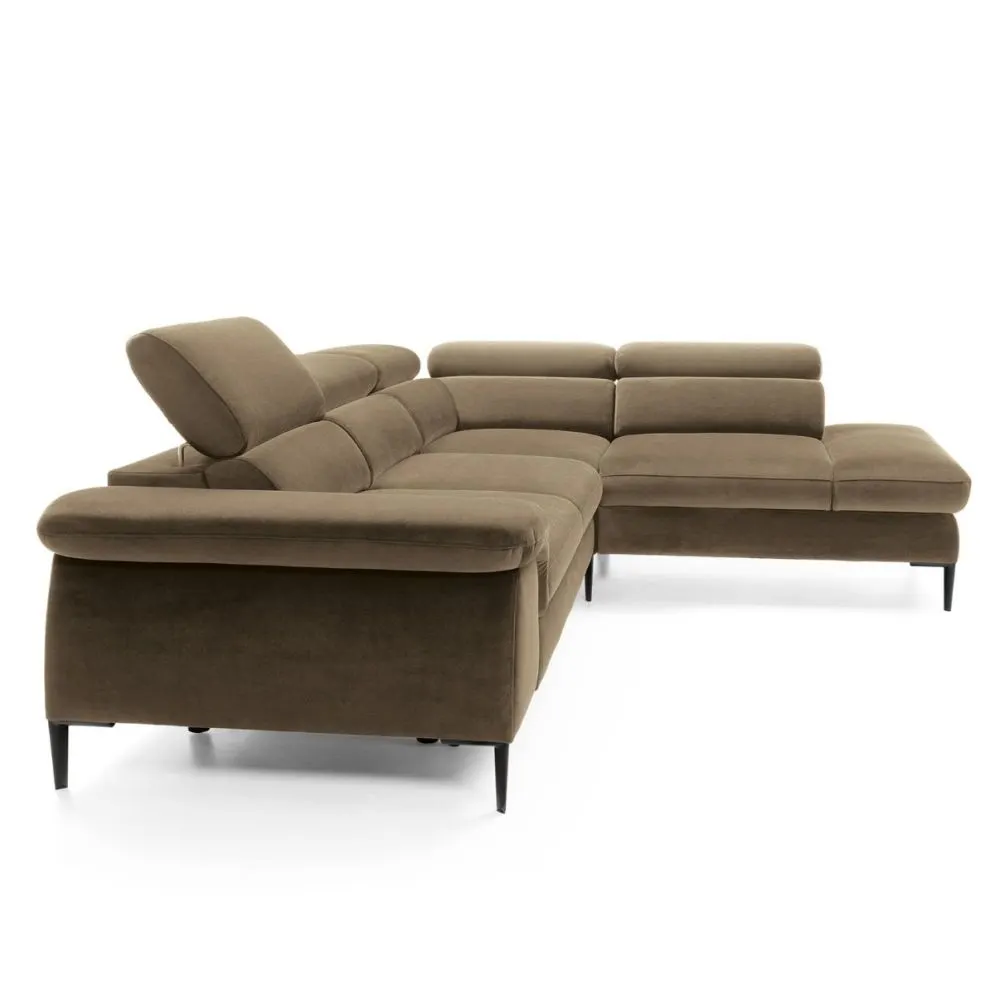 Narożnik z funkcją spania SIMON L oliwkowy prawy/lewy I sklep meblowy MIRAT.