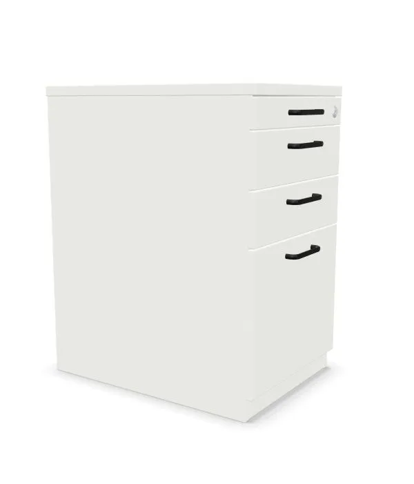 Kontenerek biurowy EASY SPACE 3D PB 43cm biały z zamkiem I sklep meblowy MIRAT.