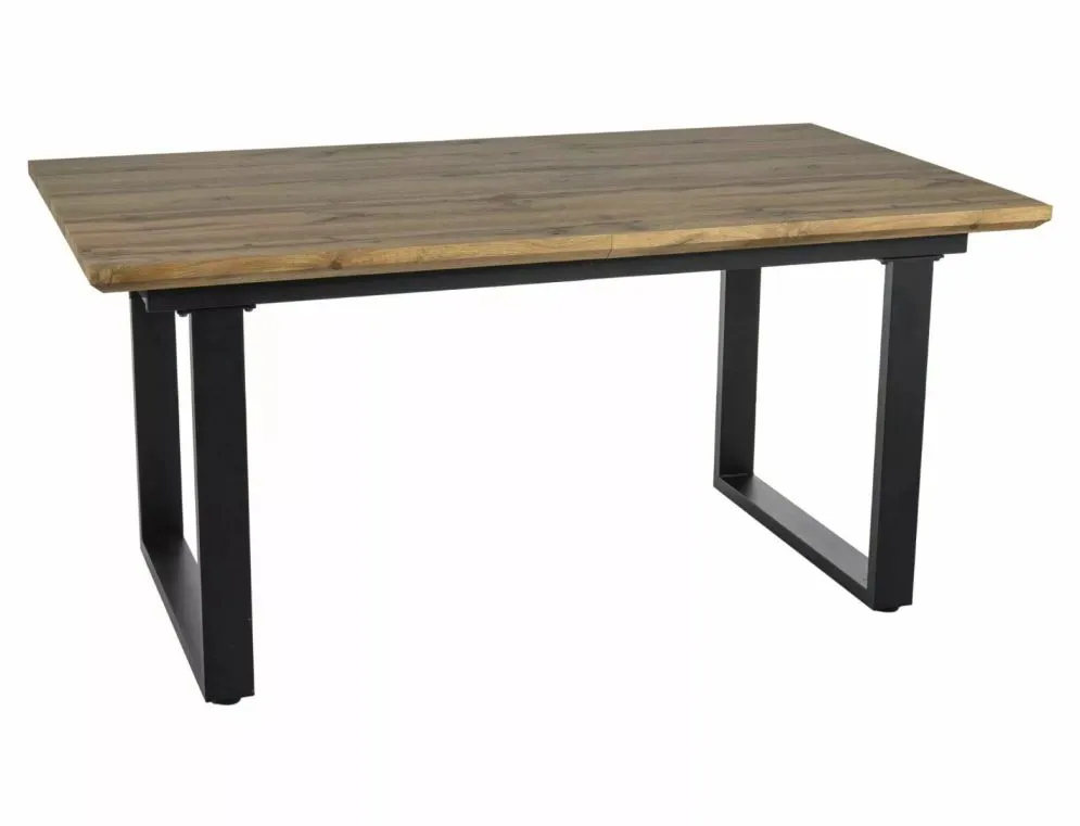 Stół rozkładany UMBERTO II 160(240)x90 dąb artisan/czarny w stylu industrialnym I sklep meblowy MIRAT. styl LOFT