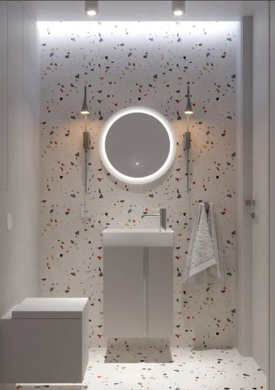Umywalka meblowa UNIQ 50 cm Solid Surface biała mat z otworem na baterię| MIRAT