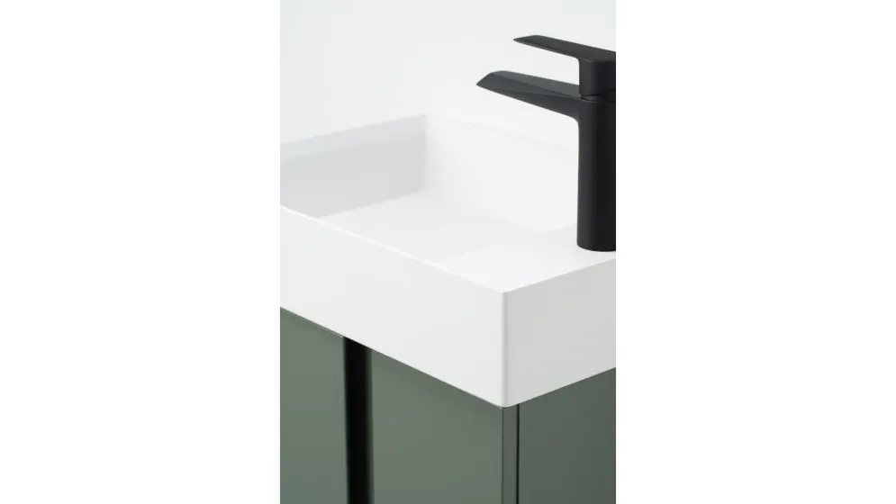 Umywalka meblowa UNIQ 50 cm Solid Surface biała mat bez otworu | MIRAT