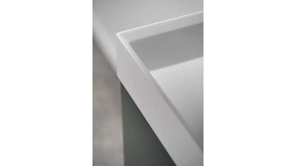 Umywalka meblowa UNIQ 50 cm Solid Surface biała mat z otworem na baterię| MIRAT