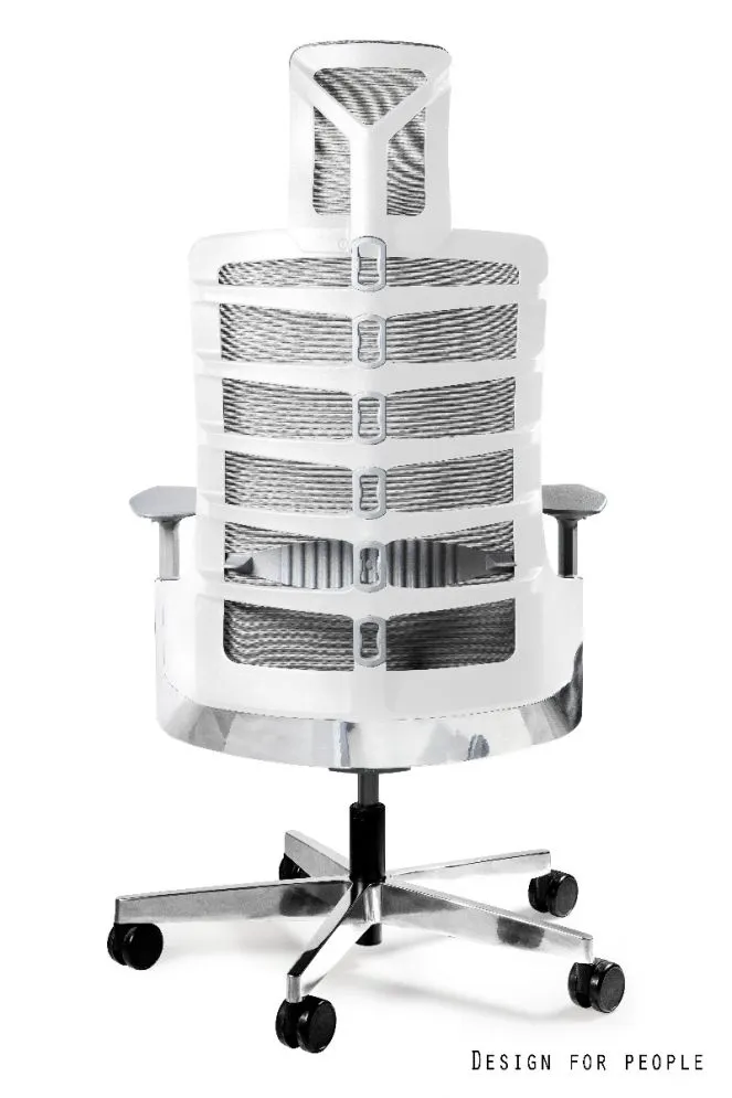 Fotel biurowy SPINELLY biały/czarny/szary ergonomiczny | MIRAT.