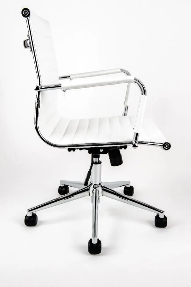 Fotel biurowy UNIVERSE A biały z ekoskóry | MIRAT.