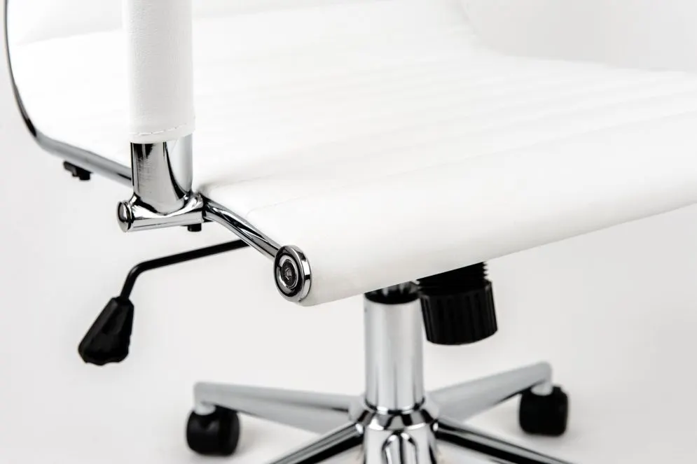 Fotel biurowy UNIVERSE A biały z ekoskóry | MIRAT.