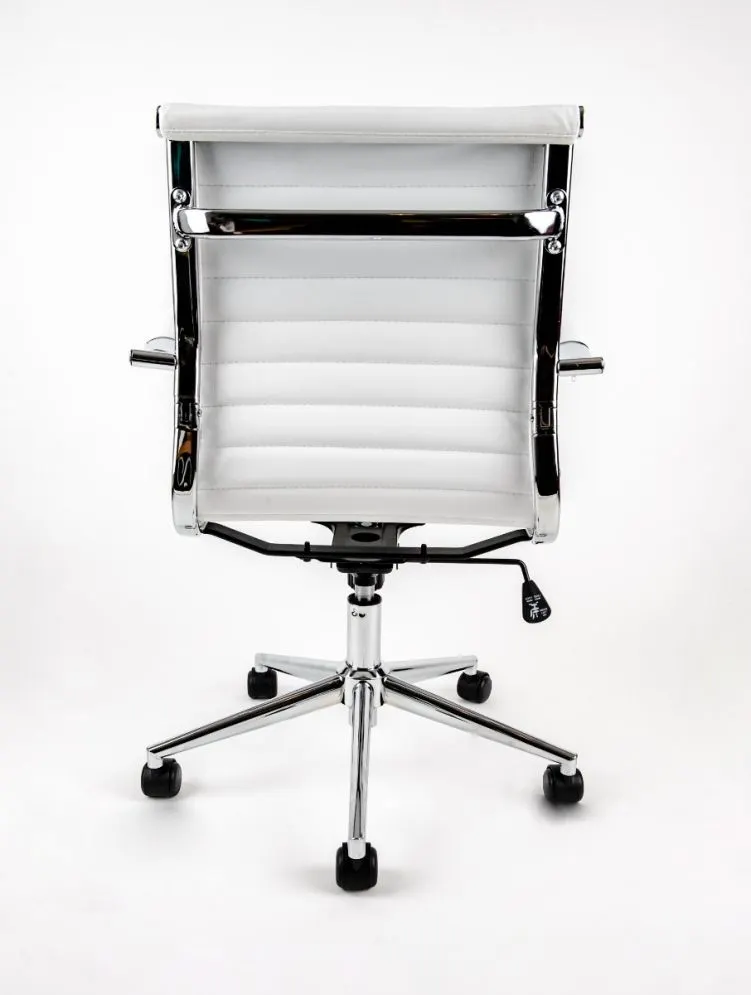 Fotel biurowy UNIVERSE A biały z ekoskóry | MIRAT.