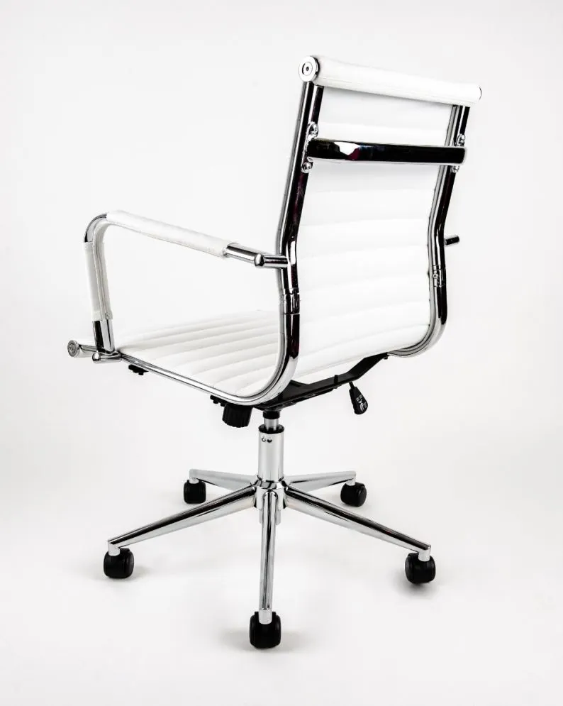 Fotel biurowy UNIVERSE A biały z ekoskóry | MIRAT.