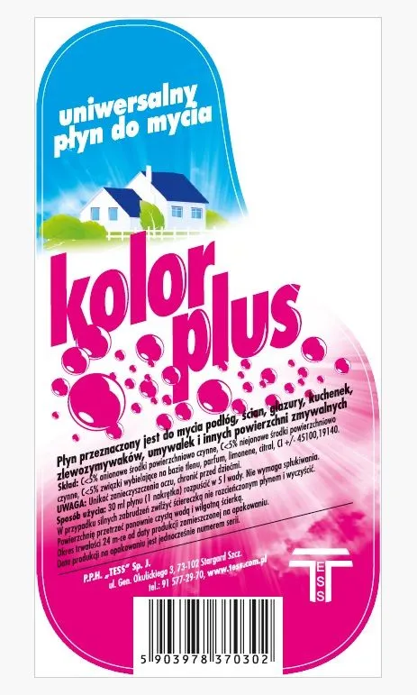 Płyn do mycia podłóg KOLOR PLUS 1L o zapachu kwiatowym uniwersalny bez smug I sklep meblowy MIRAT.