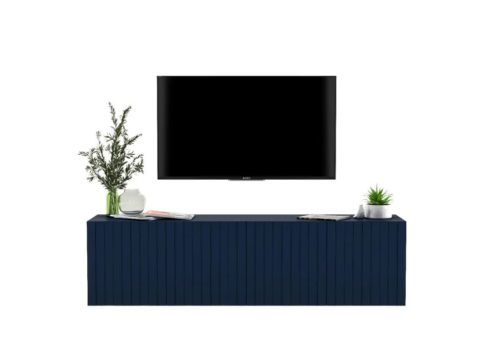 Szafka RTV TAL 2 150 granatowa mat MEBLE LINDNER | MIRAT. w stylu GLAMOUR, LOFT kolekcja TAL