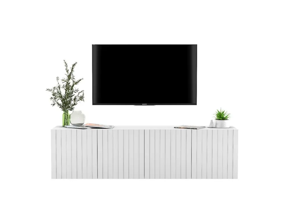 Szafka RTV TAL 2 150 biała mat MEBLE LINDNER | MIRAT. w stylu GLAMOUR kolekcja TAL