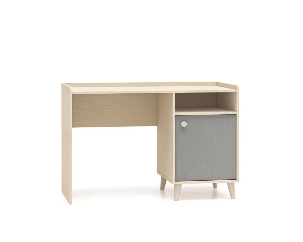 Biurko dziecięce MEVEL szare I sklep meblowy MIRAT. styl PASTELE kolekcja MEVEL