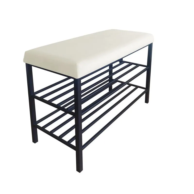 Stojak na buty z siedziskiem GAJA MG50 czarny/kremowy metalowy I sklep meblowy MIRAT. styl LOFT