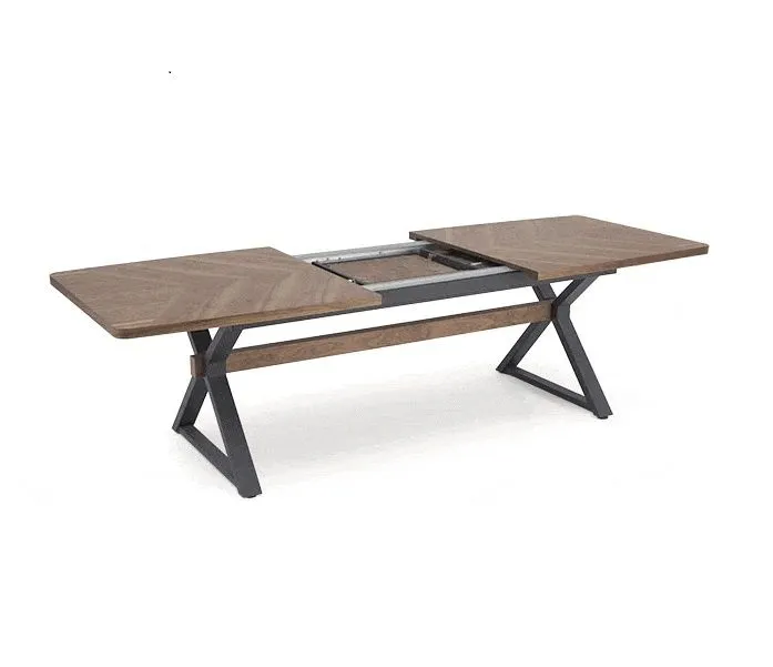 Stół rozkładany BARON 200(350)x100 orzechowy/czarny duży I sklep meblowy MIRAT. styl LOFT