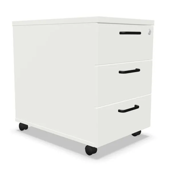 Kontenerek biurowy EASY SPACE MOB biały mobilny I sklep meblowy MIRAT. styl SKANDYNAWSKI