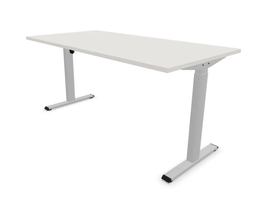 Biurko eCOMO 160x80cm platinum z regulacją nowoczesne I sklep meblowy MIRAT.