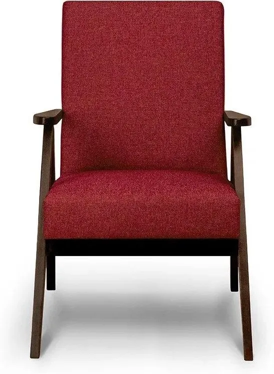 Fotel NASET bordowy/orzech I sklep meblowy MIRAT. styl VINTAGE