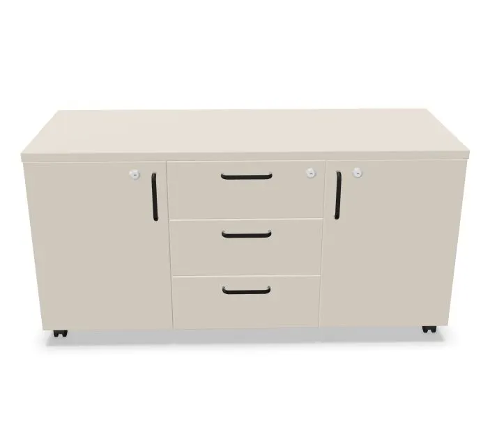 Komoda biurowa EASY SPACE MOB 120cm kaszmirowa mobilna I sklep meblowy MIRAT.