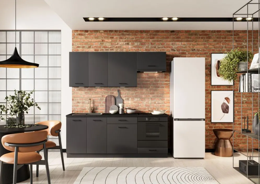 Szafka kuchenna wisząca ANIKA W45 P/L grafitowa wąska I sklep meblowy MIRAT.