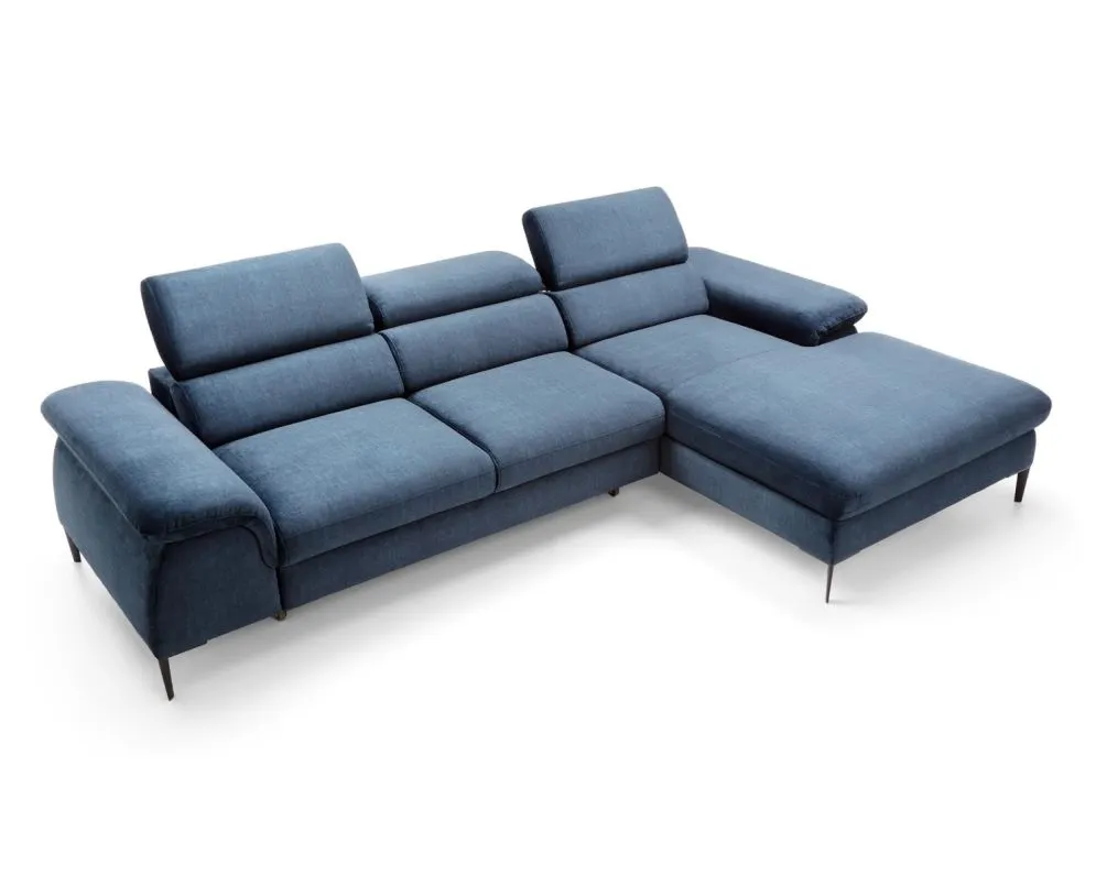 Narożnik z funkcją spania SIMON M granatowy prawy/lewy I sklep meblowy MIRAT.