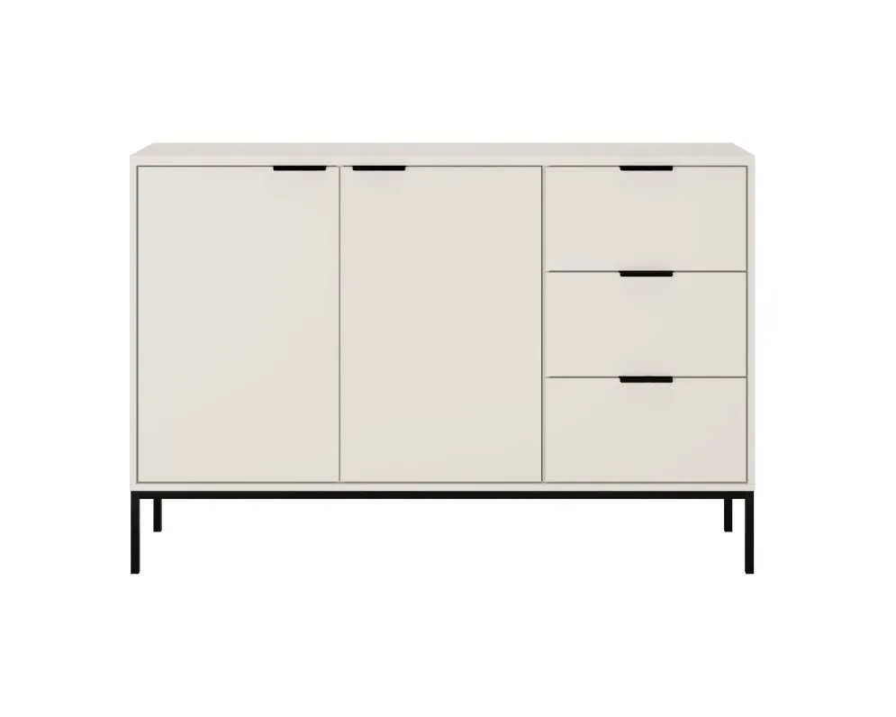 Komoda AUSTIN 150 biała/czarna I sklep meblowy MIRAT. styl GLAMOUR kolekcja AUSTIN