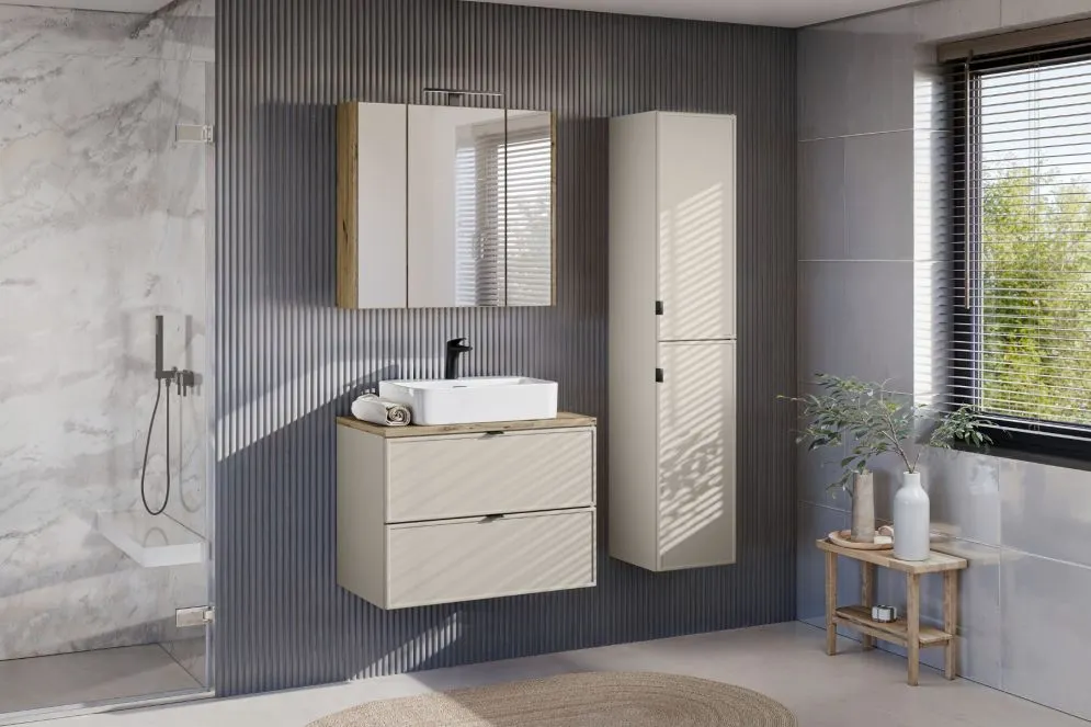 Szafka łazienkowa BELLA CASHMERE 80-35-2D kaszmirowa wisząca I sklep meblowy MIRAT.