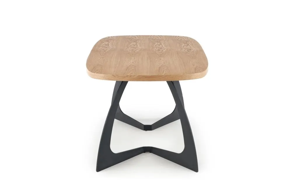 Stół rozkładany VELDON 160(200)x90 dąb/czarny w stylu loft | MIRAT. w stylu LOFT kolekcja