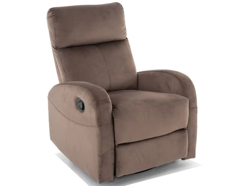 Fotel 3w1 obrotowy bujany i rozkładany Olimp Velvet cappuccino | MIRAT