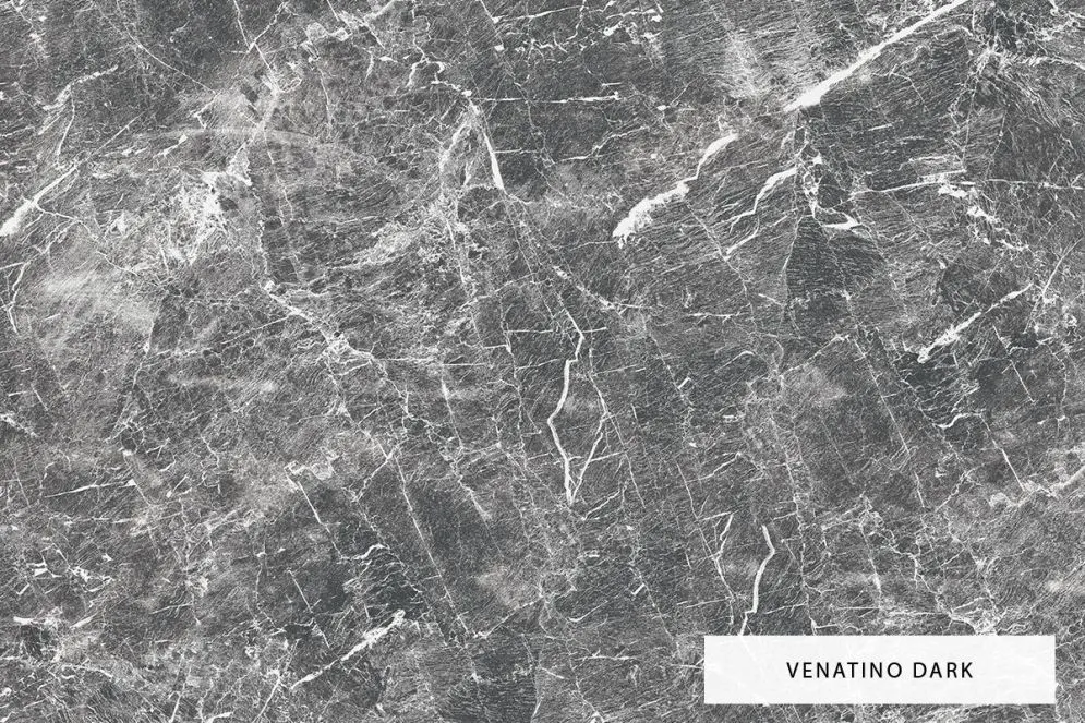 Stół rozkładany XENON LUX 160(256)x89 szary marmur/czarny połysk na jednej nodze I sklep meblowy MIRAT. styl GLAMOUR