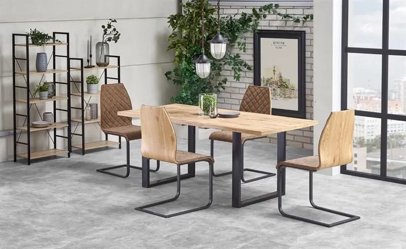 Stół VENOM 135(185)x90 dąb wotan | MIRAT. w stylu LOFT kolekcja