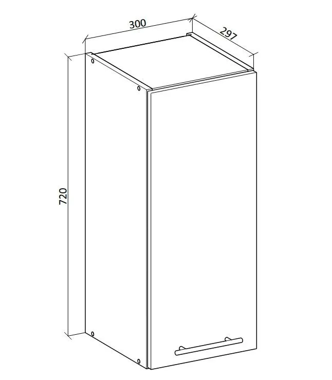 Szafka kuchenna wisząca 30 VENTO G-30/72 antracyt firmy Halmar | MIRAT. styl LOFT kolekcja VENTO