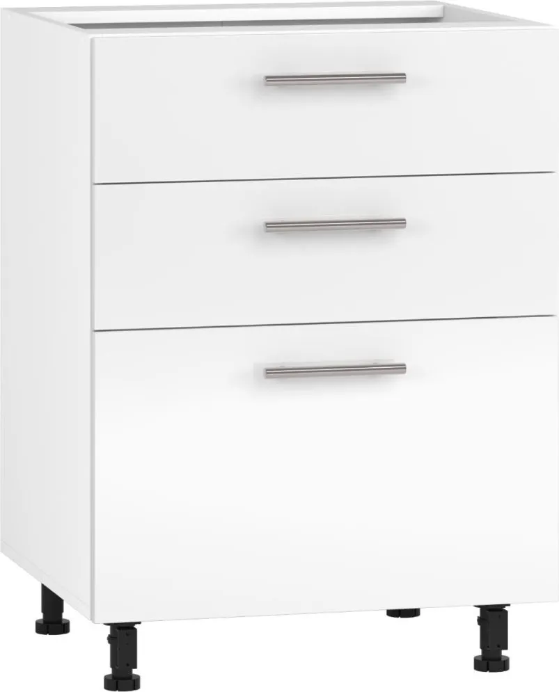 Szafka kuchenna stojąca 60 VENTO D3S-60/82 biały połysk - powystawowa I sklep meblowy MIRAT.