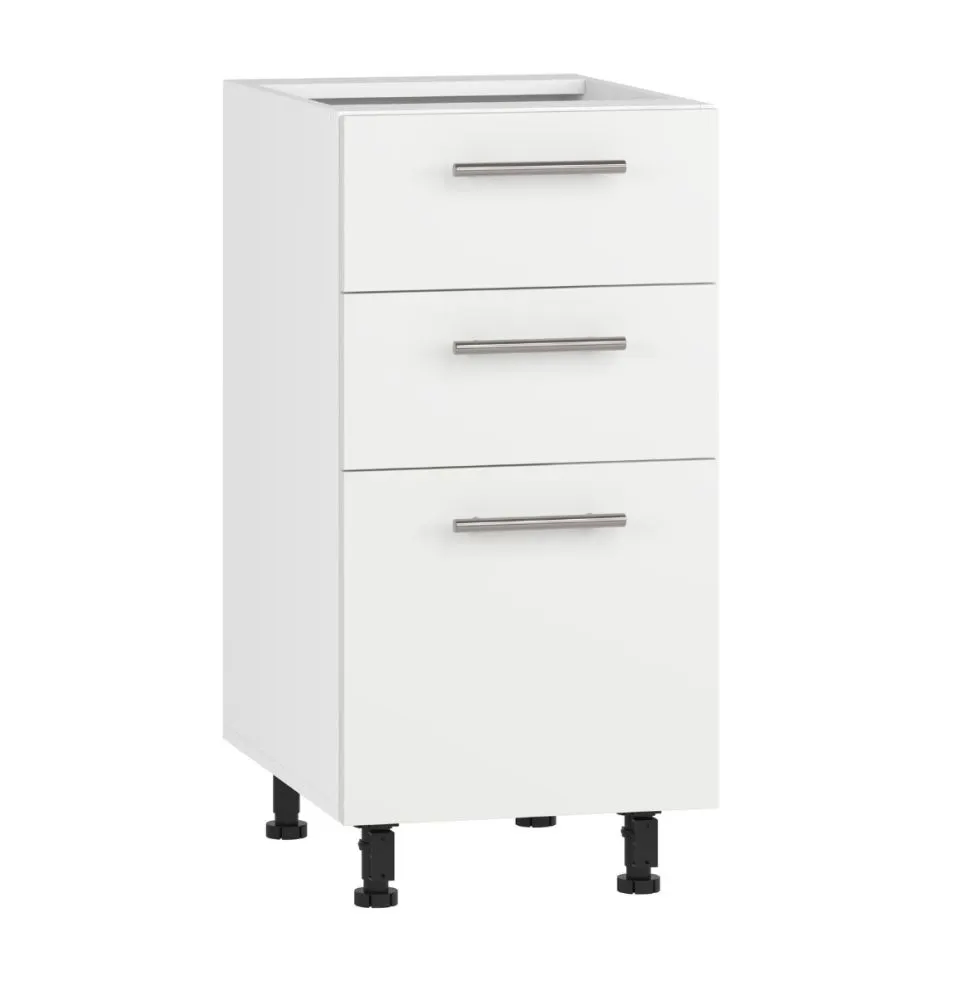 Wąska szafka kuchenna stojąca 40 VENTO D3S-40/82 biały mat I sklep meblowy MIRAT.  kolekcja VENTO