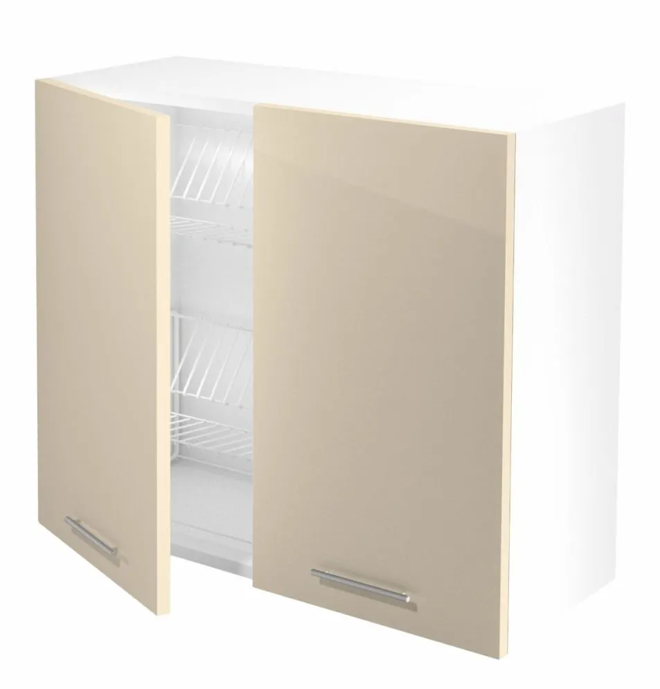 Szafka kuchenna wisząca z ociekaczem 80 VENTO GC-80/72 beżowy połysk modułowa | MIRAT. w stylu  kolekcja VENTO