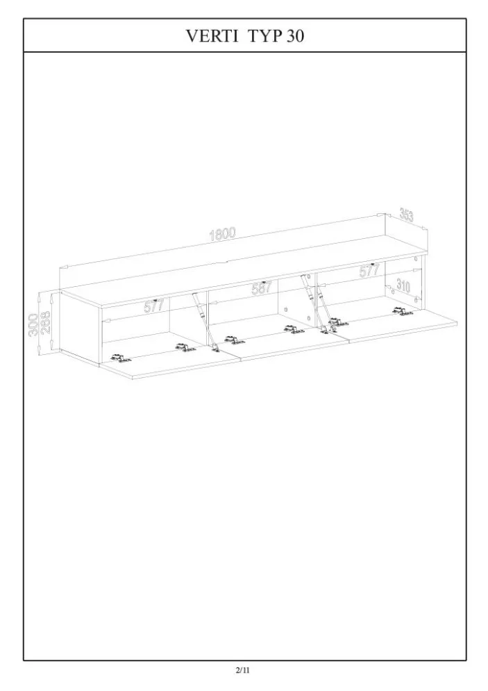 Meblościanka VERTI artrisan/perla gray nowoczesna I sklep meblowy MIRAT.