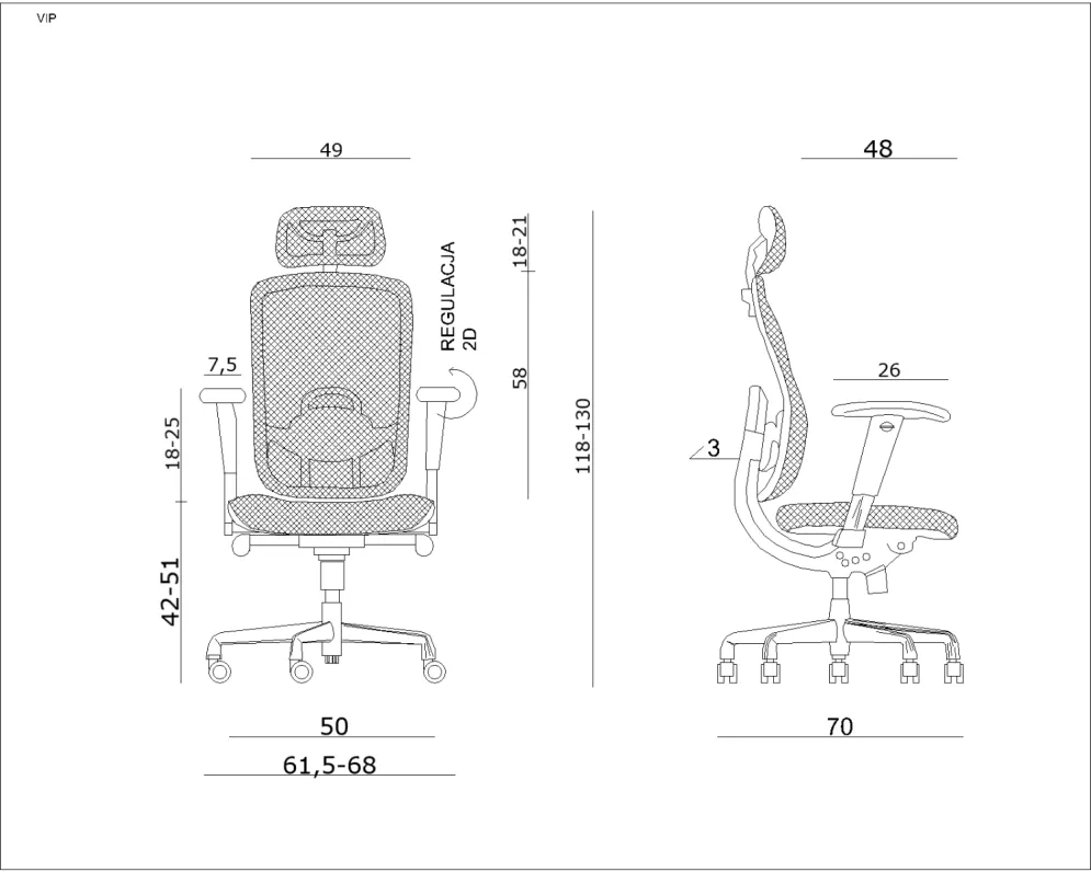 Fotel biurowy VIP niebieski do biura ergonomiczny | MIRAT. w stylu  kolekcja