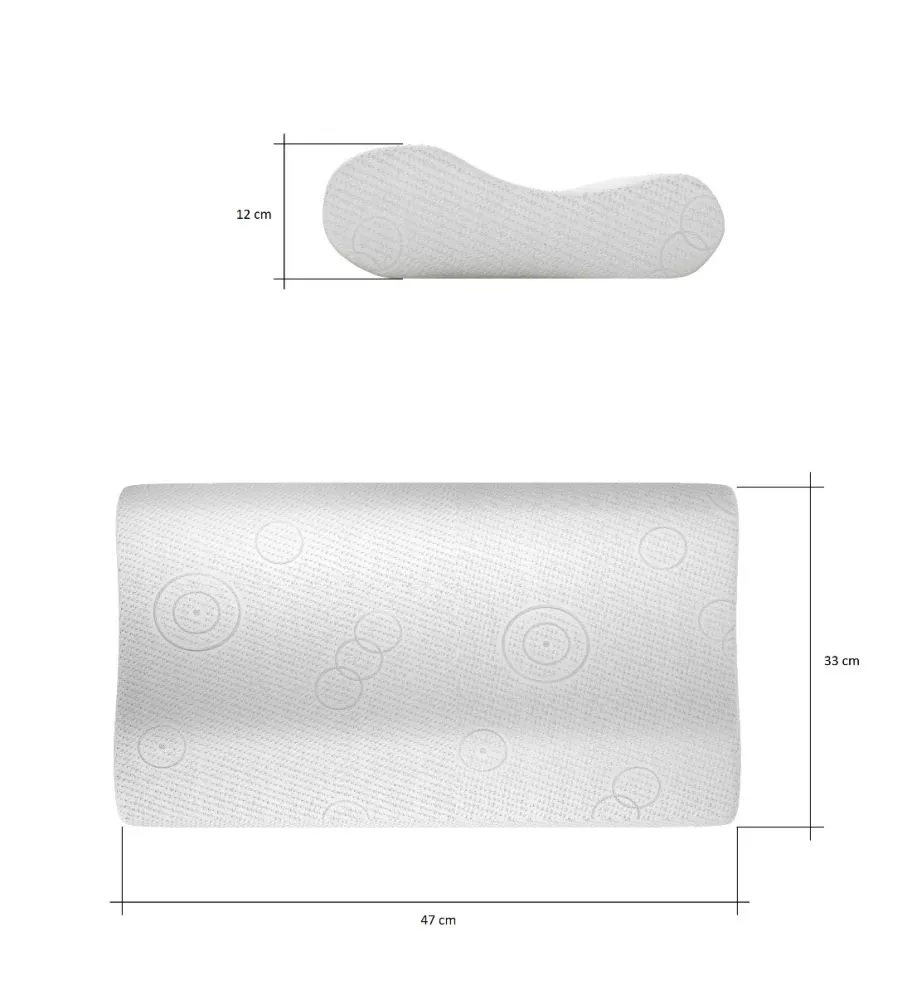 Poduszka z pianki termoelastycznej VISCO profilowana 47x33 ze zdejmowanym pokrowcem | MIRAT. w stylu  kolekcja