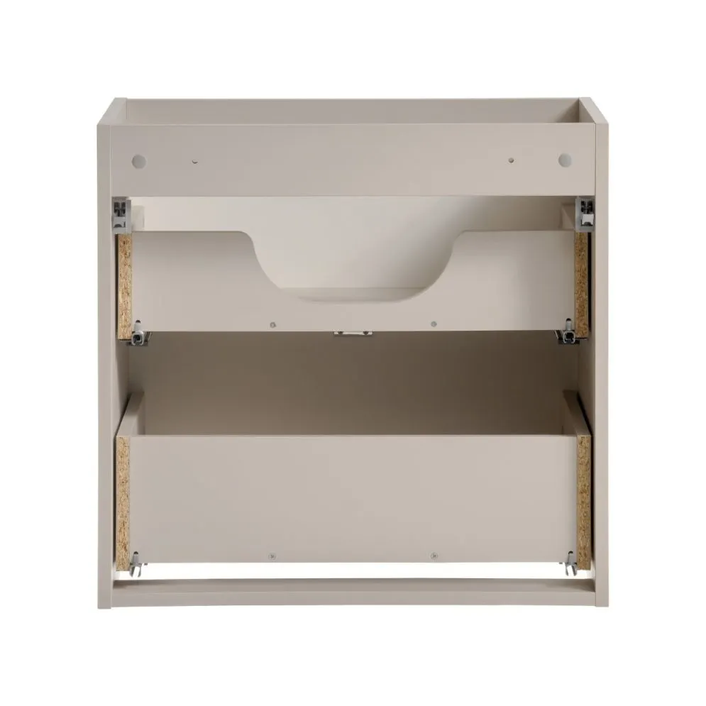 Szafka pod umywalkę nablatową VIVA CASHMERE 2S 60cmx2 kaszmirowy mat - zestaw 140cm z regałem I sklep meblowy MIRAT. styl GLAMOUR, RYFLOWANY